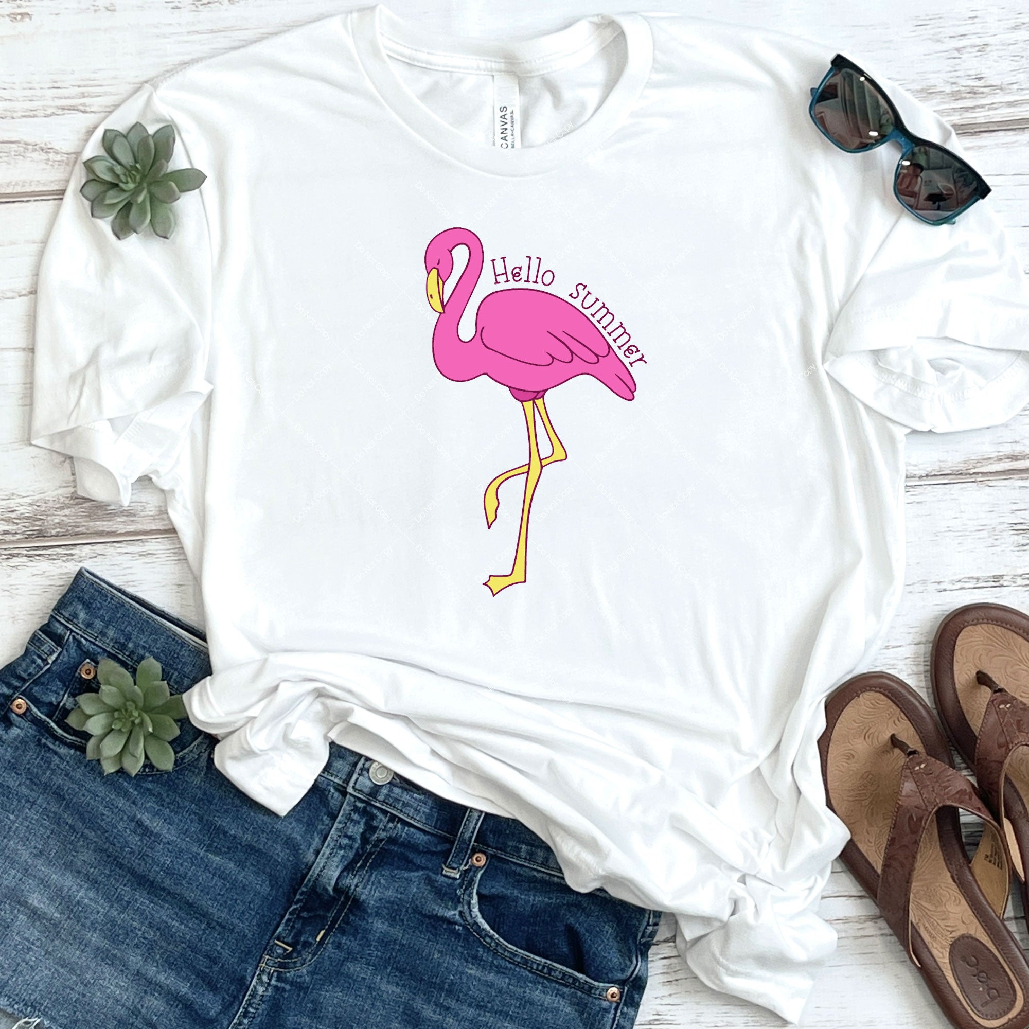 Hello Summer Flamingo DTF Sunny Daze Transfers