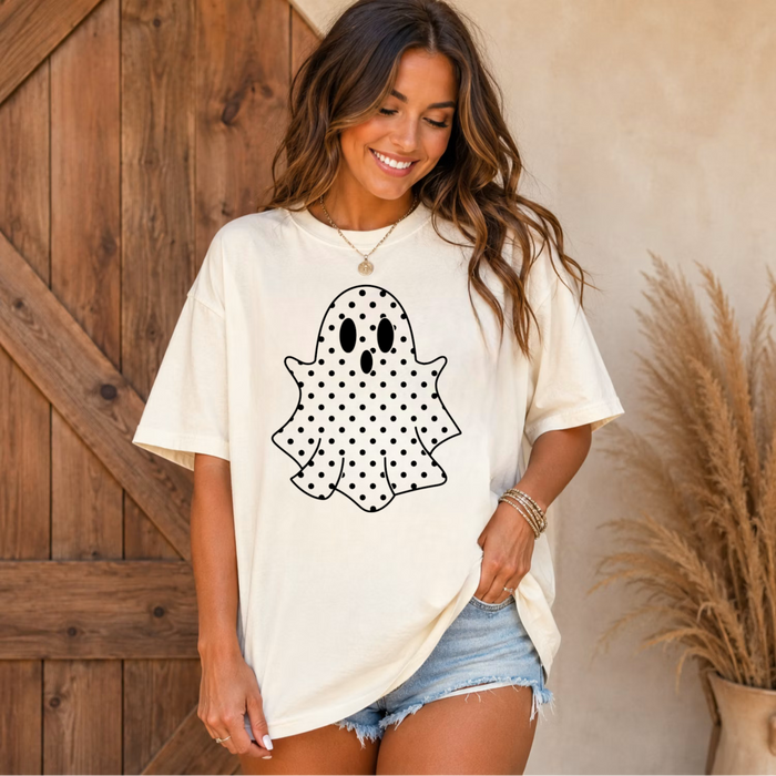 Polka Ghost DTF Transfer