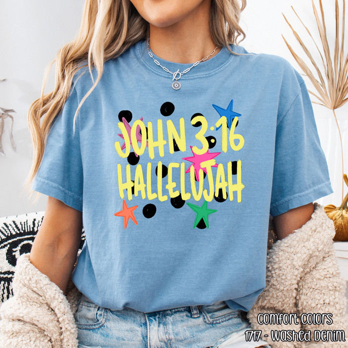 John 3:16 Hallelujah DTF Transfer