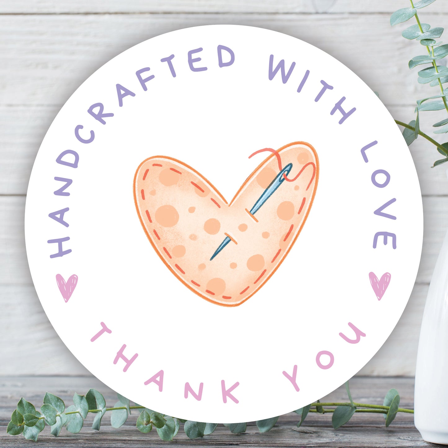 Handcrafted With Love Sticker