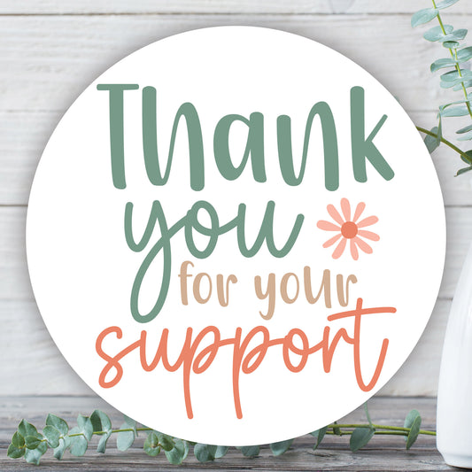 Thank You For Your Support Sticker