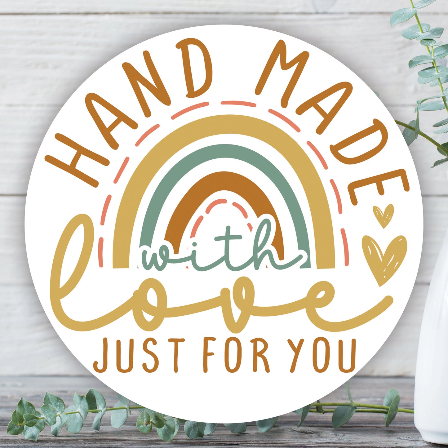 Hand Made With Love Sticker