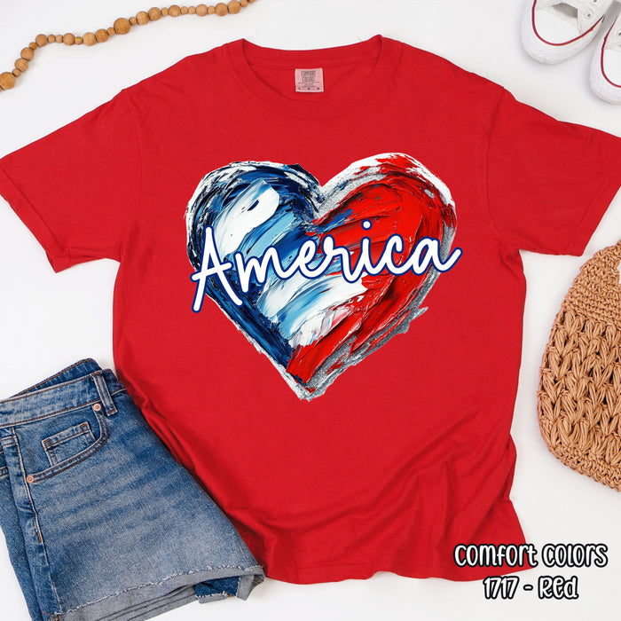 Painted Heart Custom DTF Transfer