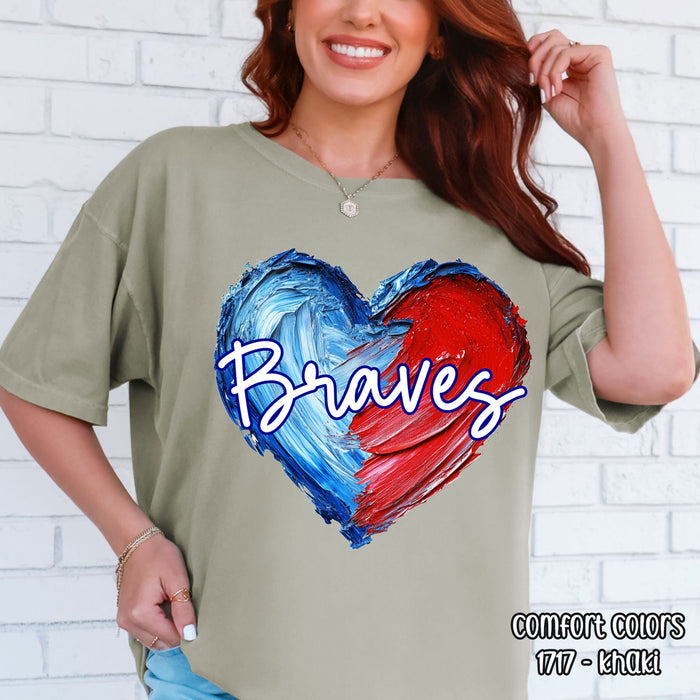 Painted Heart Custom DTF Transfer