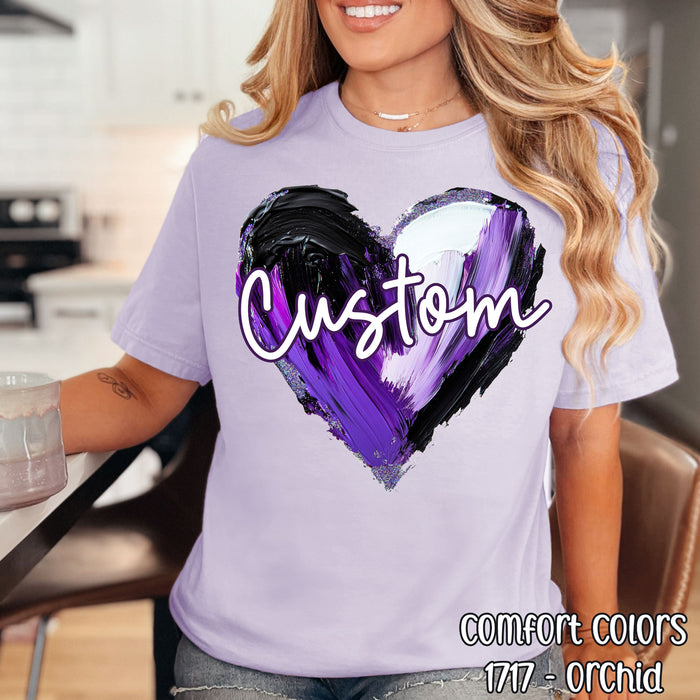 Painted Heart Custom DTF Transfer