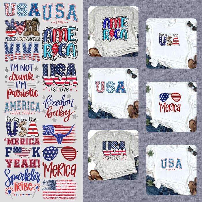 Patriotic USA Premade Gang Sheet