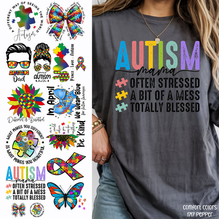 Autism Awareness Premade Gang Sheet
