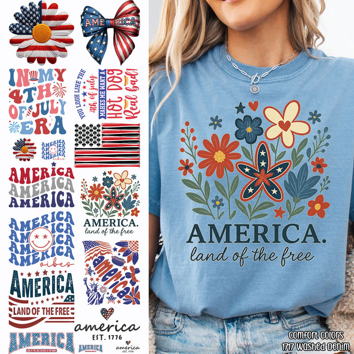 America Is Beautiful Premade Gang Sheet