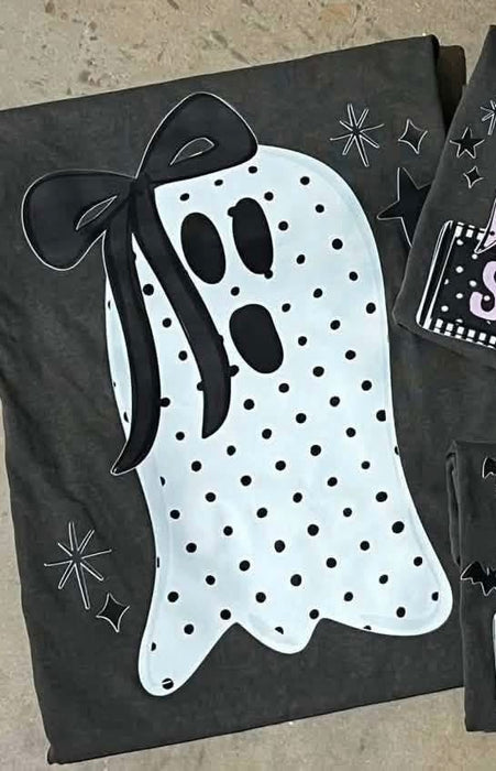 Ghost w/bow DTF Transfer
