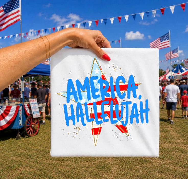 America, Hallelujah DTF Transfer