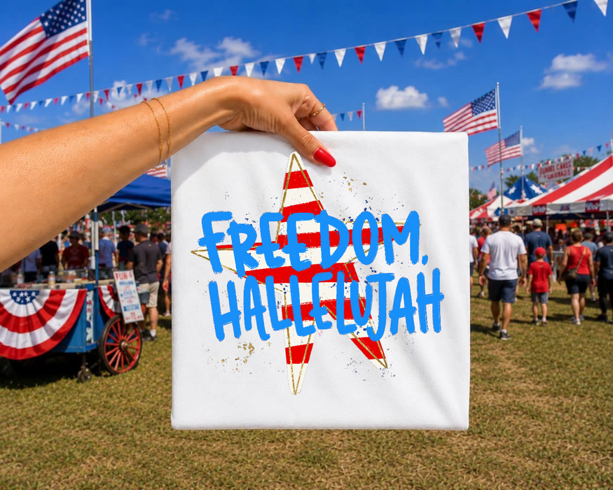 Freedom, Hallelujah DTF Transfer