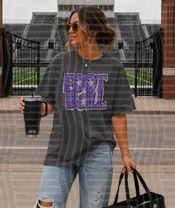 Preppy Checker: Purple DTF Transfer