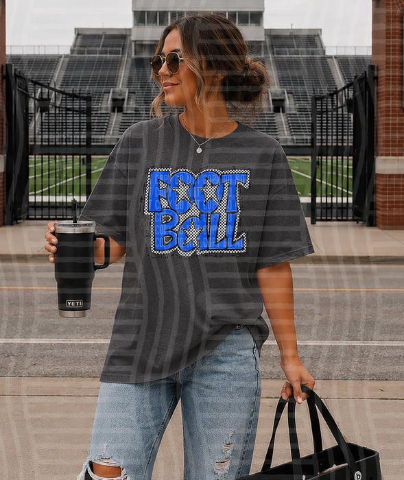 Preppy Checker: Royal DTF Transfer