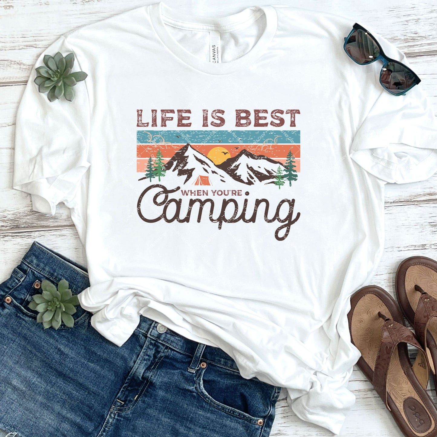 Life Is Best When You're Camping DTF