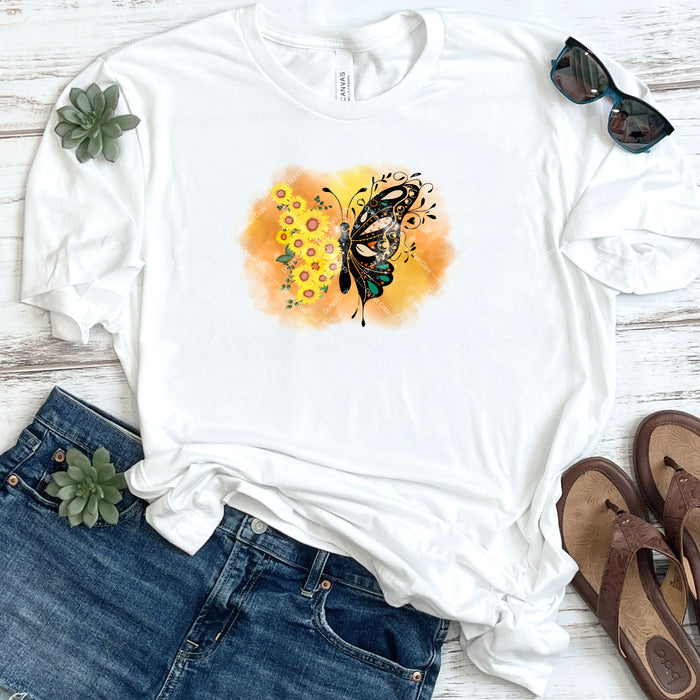 Sunflower Butterfly DTF