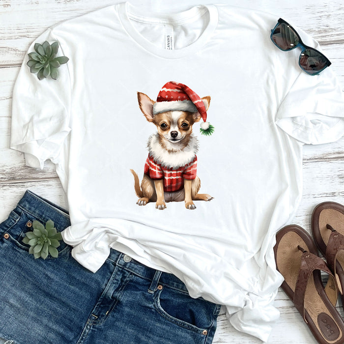 Christmas Chihuahua DTF