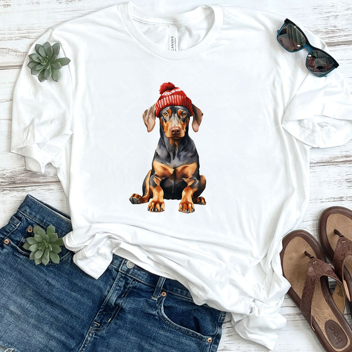 Christmas Doberman DTF