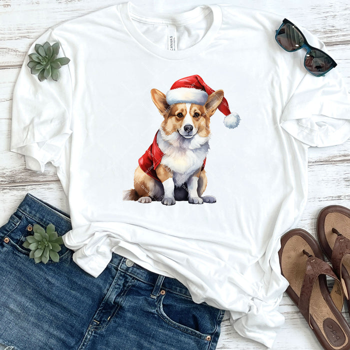 Christmas Corgi DTF