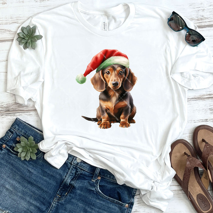 Christmas Dachshund DTF