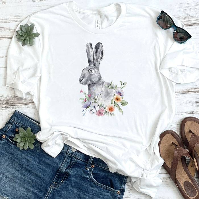 Floral Bunny DTF
