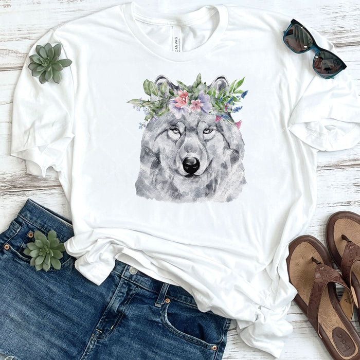 Floral Wolf DTF
