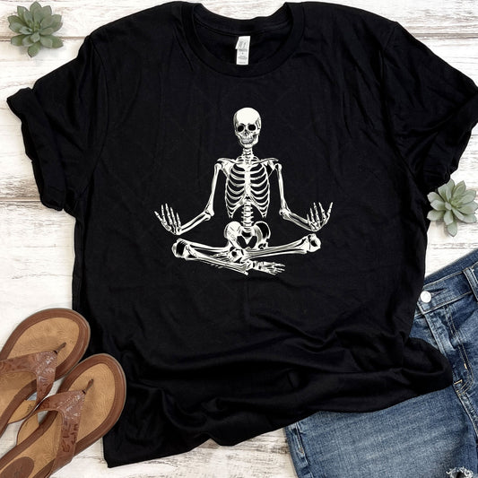 Meditating Skeleton DTF