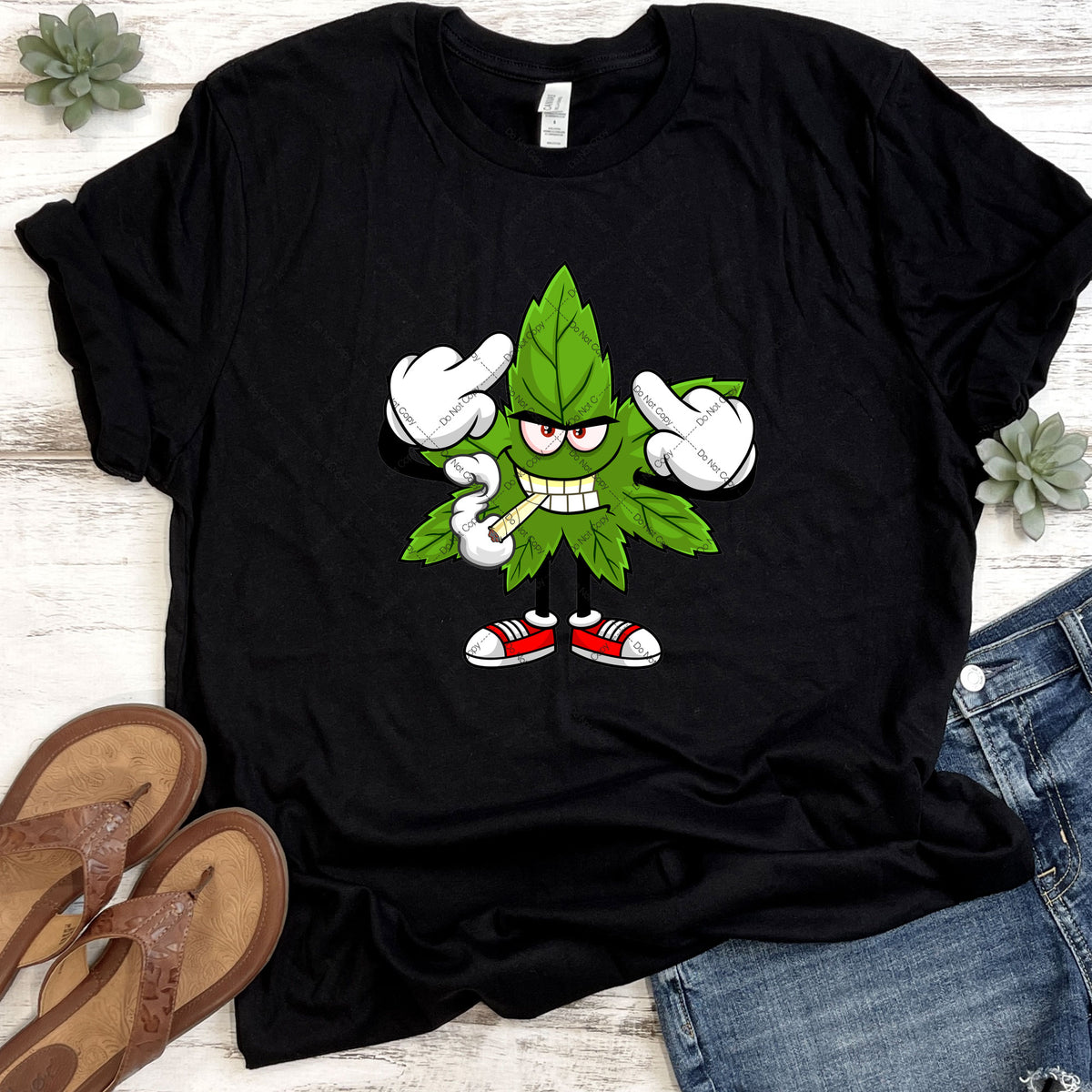 Angry Pot Leaf DTF — Sunny Daze Transfers