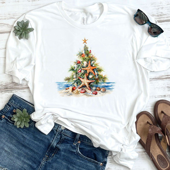 Beach Christmas Tree DTF