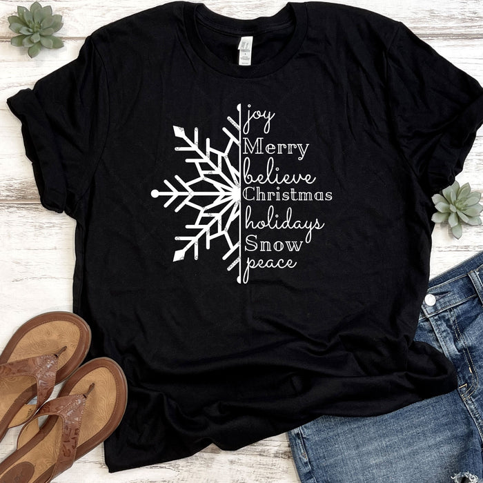 Merry Christmas Snowflake DTF