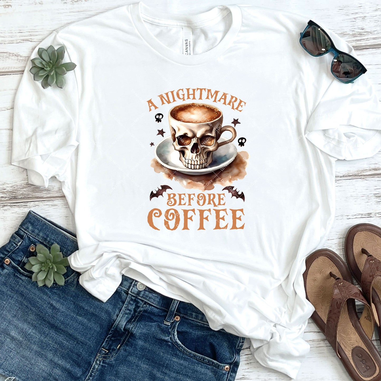 A Nightmare Before Coffee DTF