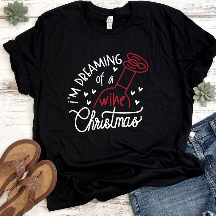 I'm Dreaming Of A Wine Christmas DTF