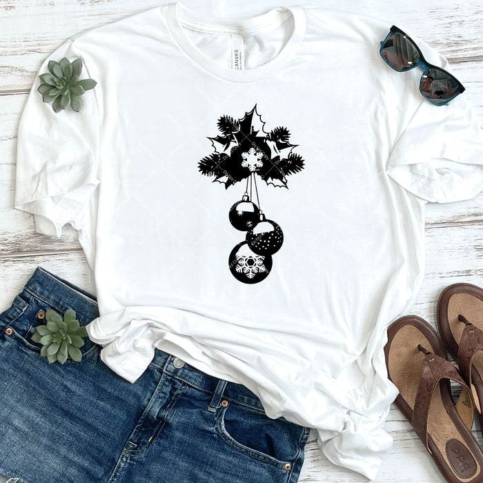 Black & White Christmas Theme DTF