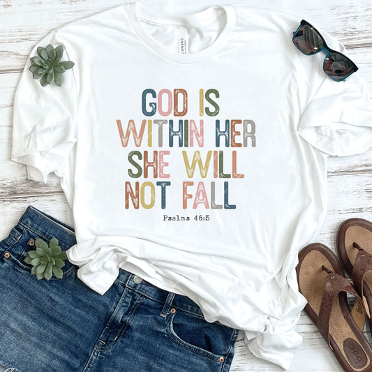 God Is Within Her Psalm 46:5 DTF Transfer