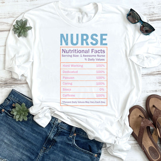 Nurse Nutritional Facts DTF Transfer