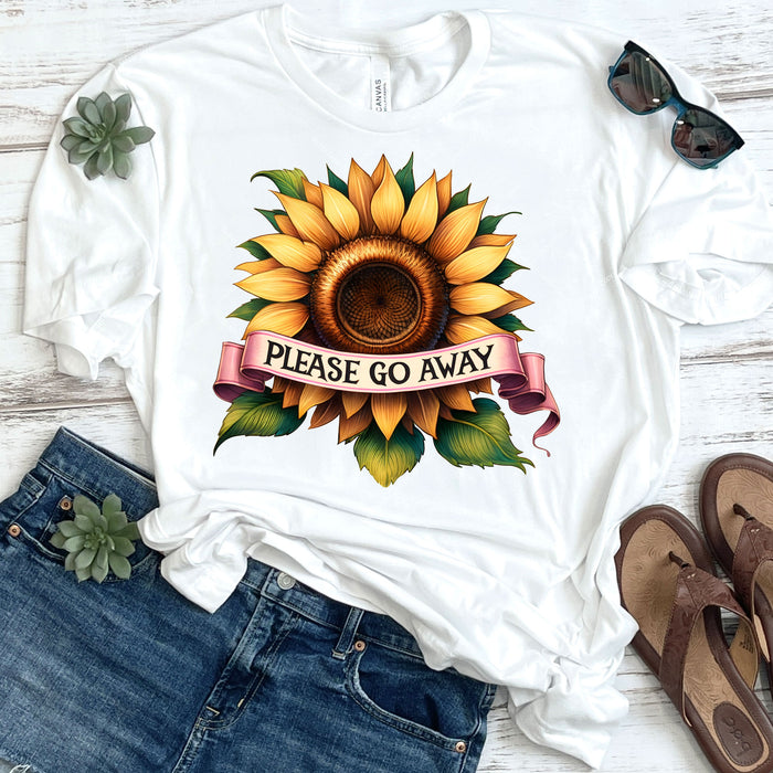 Please Go Away DTF Transfer