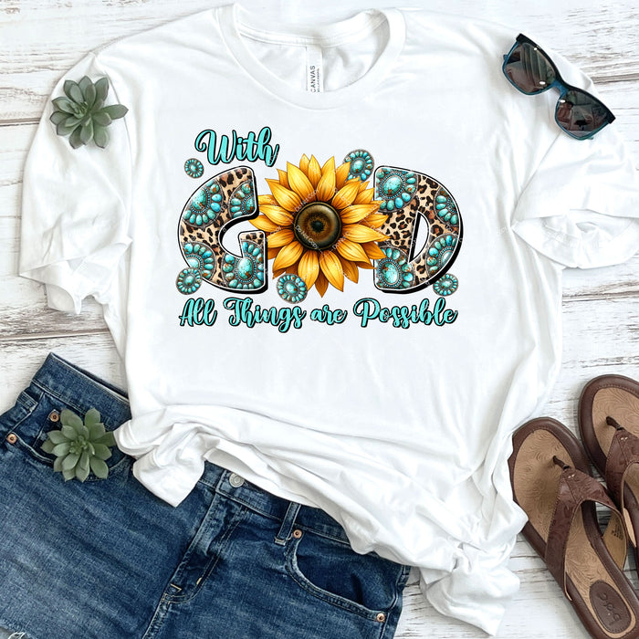 With God All Things Are Possible DTF Transfer