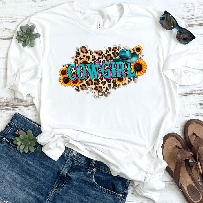 Leopard & Sunflower Cowgirl DTF Transfer