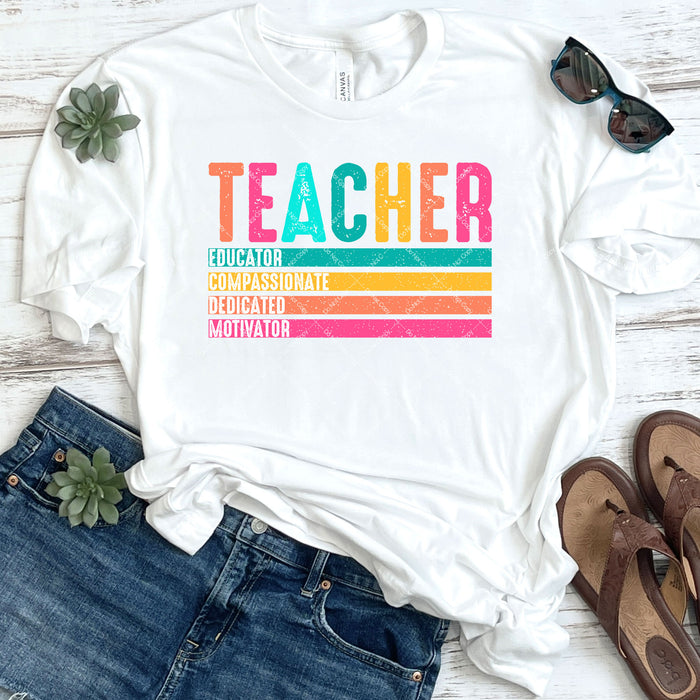 Teacher Compassionate Motivated DTF Transfer