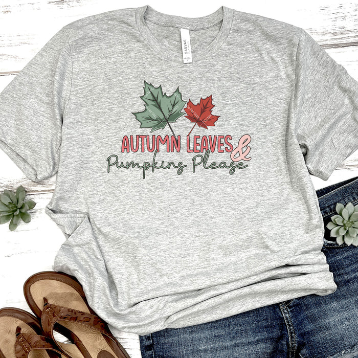 Autumn Leaves & Pumpkin Please DTF Transfer