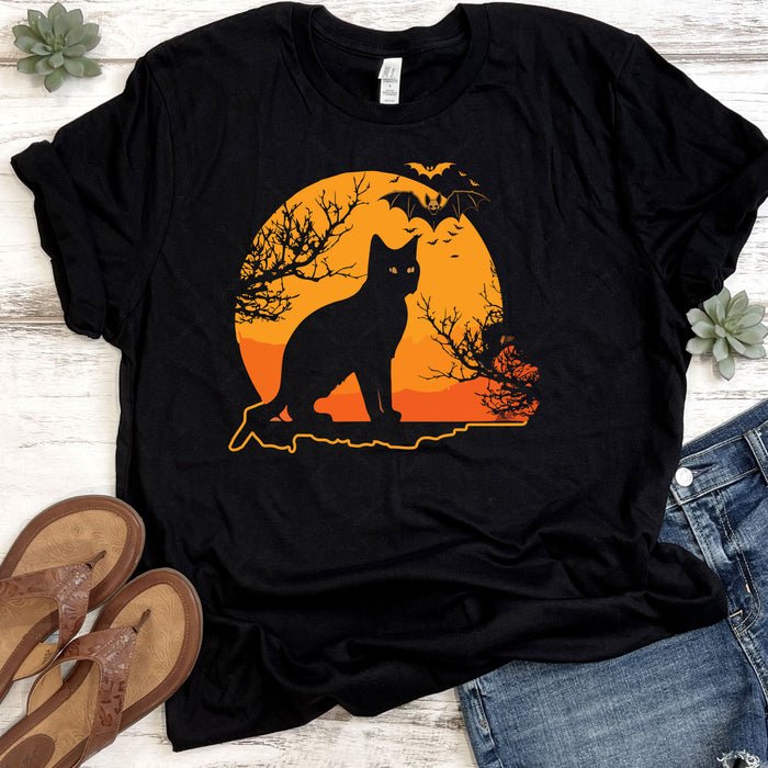 Spooky Black Cat DTF Transfer