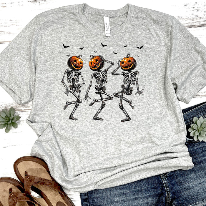Dancing Pumpkin Head Skeletons DTF Transfer
