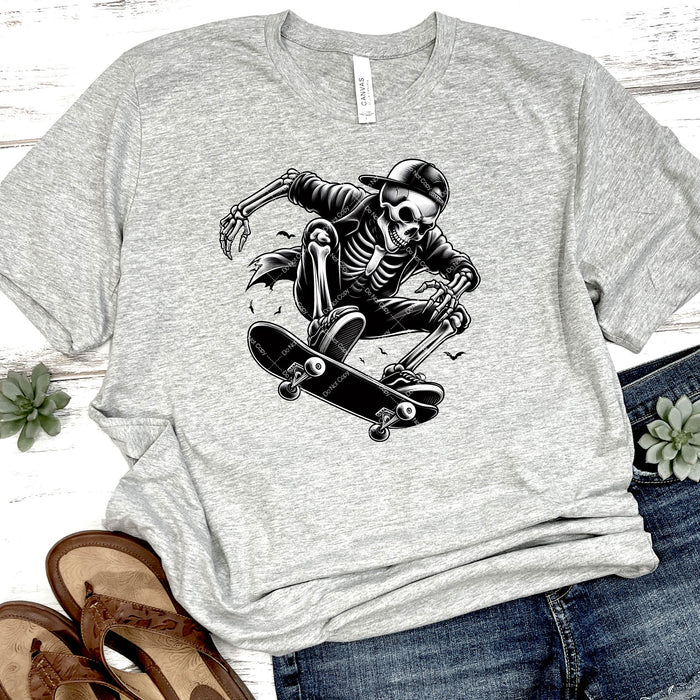 Skeleton Skateboarder DTF Transfer
