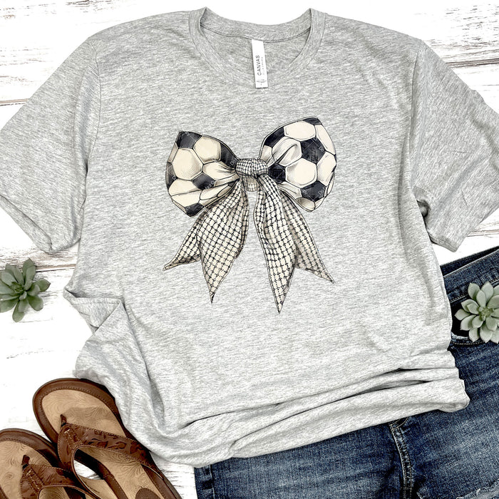 Soccer Themed Coquette Bow DTF Transfer