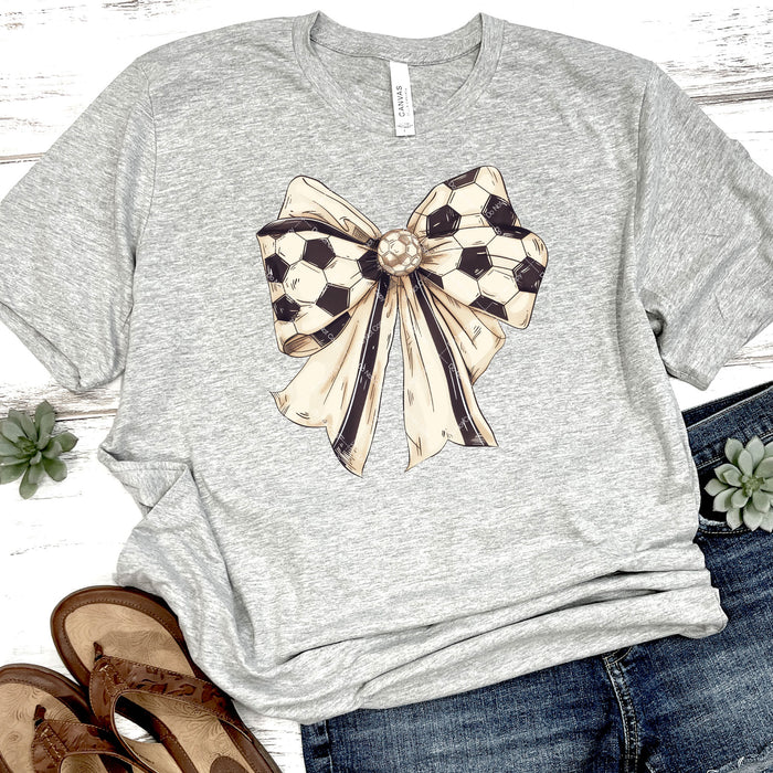 Soccer Themed Coquette Bow DTF Transfer