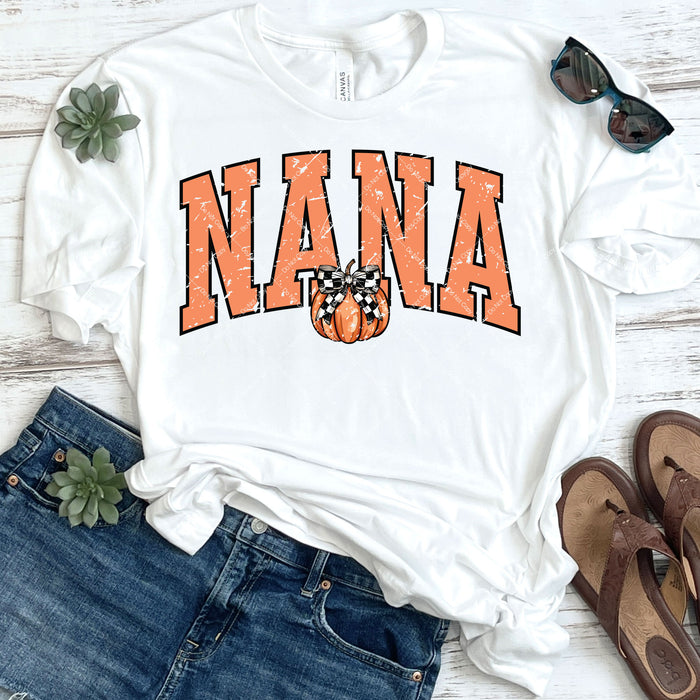Distressed Fall Pumpkin NANA DTF Transfer