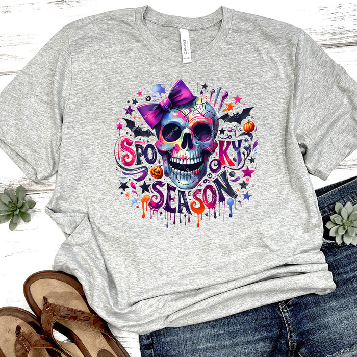 Spooky Season Skull DTF Transfer