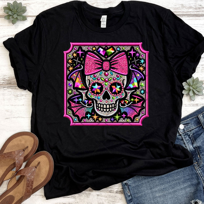 Bejeweled Skull  DTF Transfer