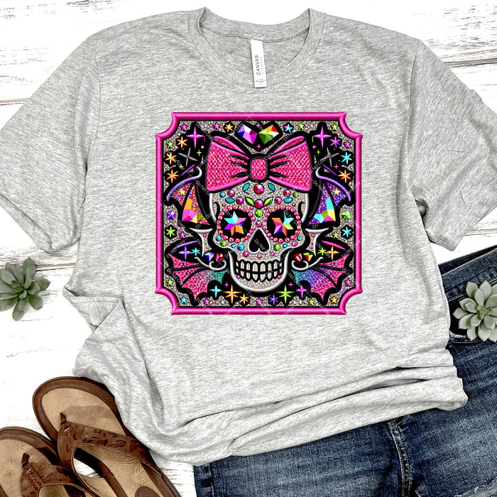 Bejeweled Skull  DTF Transfer