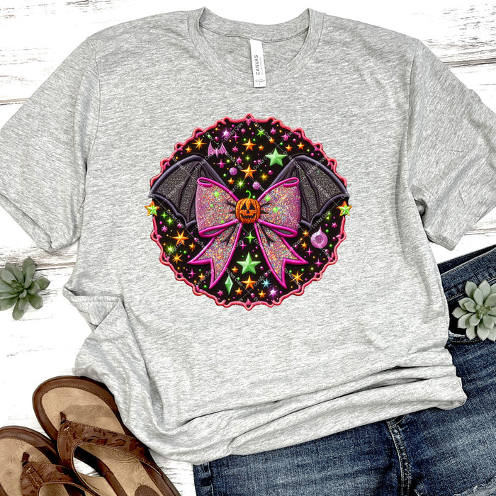 Sparkling Bat Wing Bow DTF Transfer