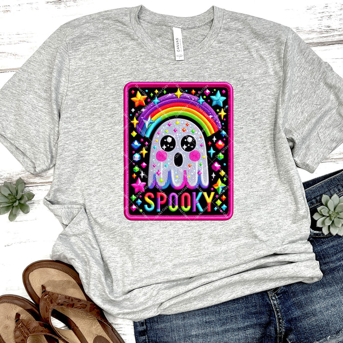 Sparkling Rainbow Ghost DTF Transfer